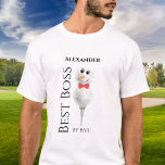 Best Boss by Par :Golf Ball Snowman  Red Bowtie T- T-Shirt<br><div class="desc">Best Boss by Par: Golf Ball Snowman with Red Bowtie,  Perfect gift for golfer  winter holiday Christmas Party shirt</div>