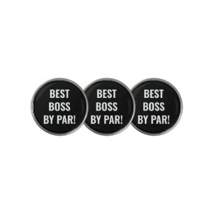 Best Boss by Par Sports Golfer Lettering Golf Ball Marker