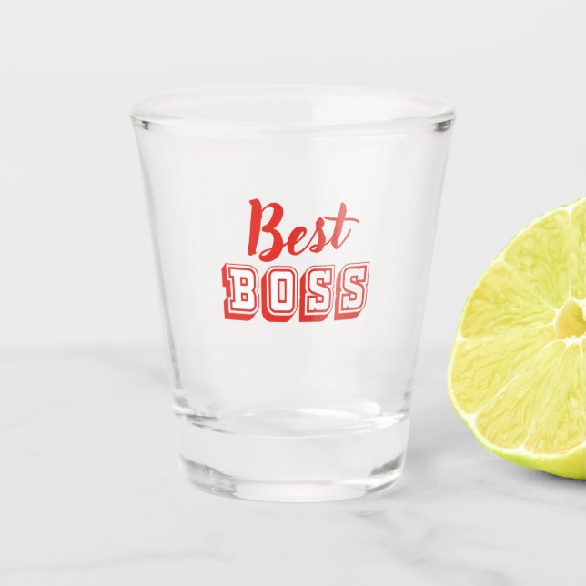 Best Boss Design Shot Glass (Front)