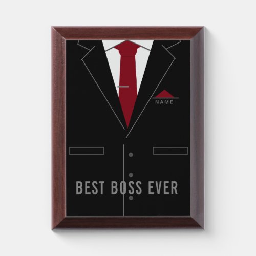 Best Boss Ever _ Add Name  Award Plaque