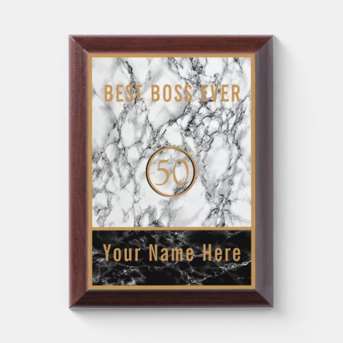Best Boss Ever _ Add Your Year  Name  Award Plaque