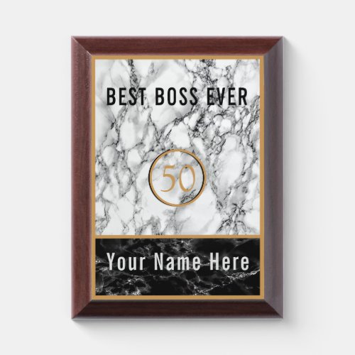 Best Boss Ever _ Add Your YearName _ Customizable Award Plaque