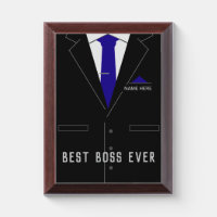Best Boss Ever Award Plaque Personalized Boss Gift
