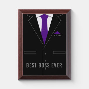 Best Boss Ever Award Plaque Personalized Gift