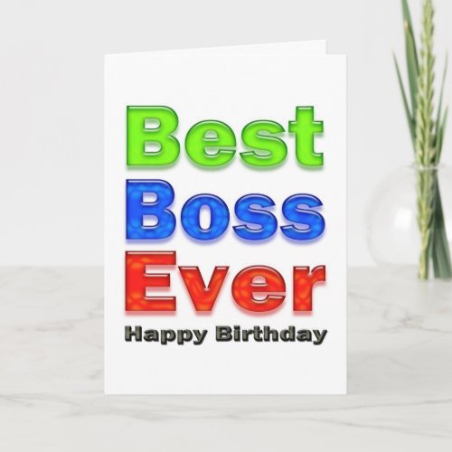 Best Boss Ever Birthday Card for Your Boss