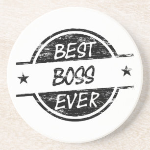 Best Boss Ever Black Coaster