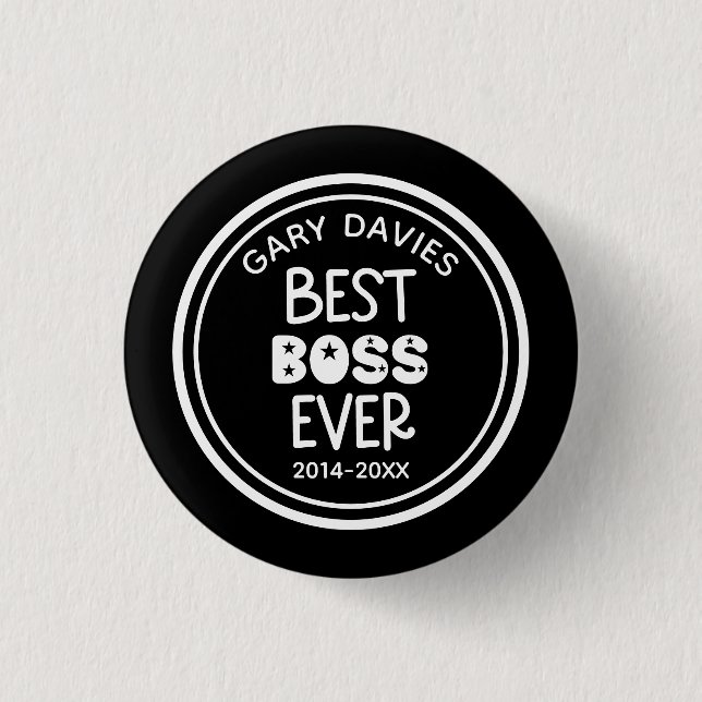 Best Boss Ever Button (Front)