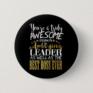 Best boss ever button badge