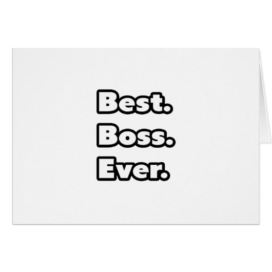 Best. Boss. Ever. Cards (Front Horizontal)