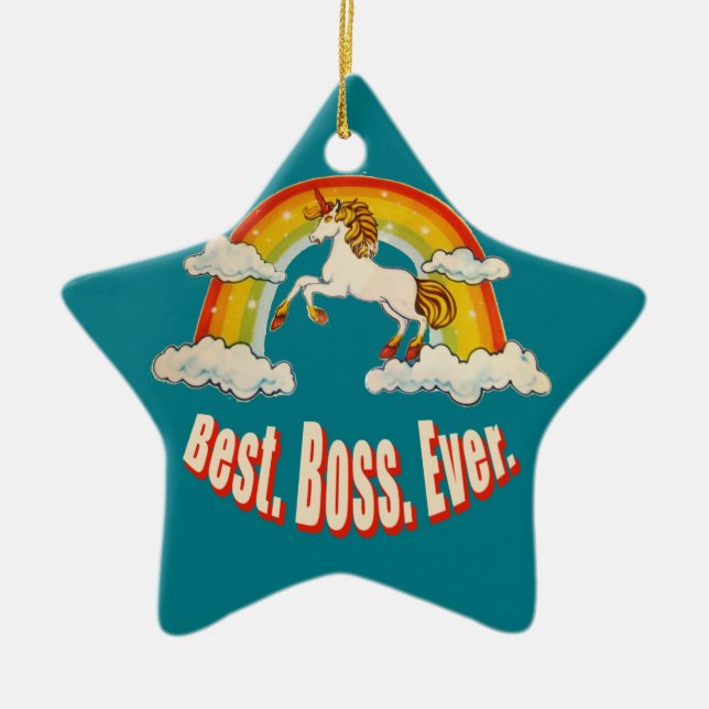 Best Boss Ever Ceramic Ornament (Front)