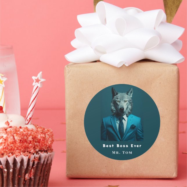 Best Boss Ever Classic Round Sticker (Party)