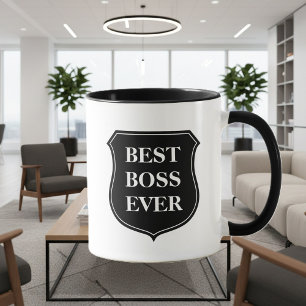 Best boss ever coffee mug with quote