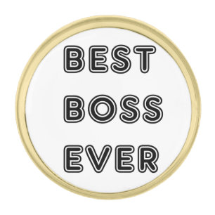 Best Boss Ever Gold Finish Lapel Pin