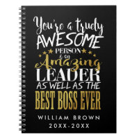 Best Boss Ever Personalised Notebook