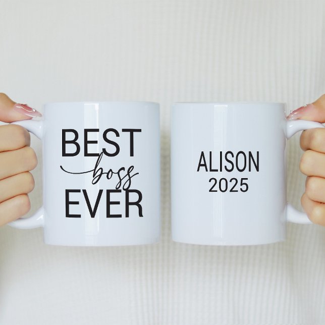 Best Boss Ever Personalized Coffee Mug (Creator Uploaded)