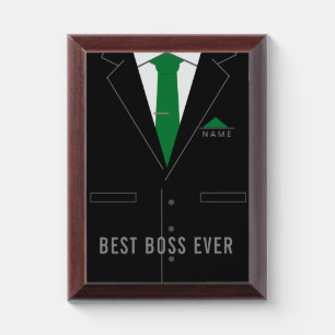 Best Boss Ever Personalized Name Award Plaque