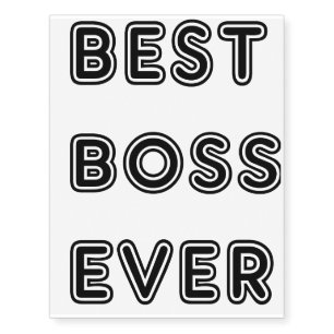 Best Boss Ever Temporary Tattoos