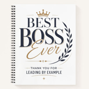Best Boss Ever Thank You Notebook