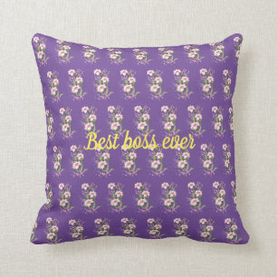 Best boss ever throw pillow