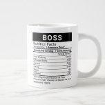 Best Boss Ever with Nutrition Facts, Coffee Mug Best Boss Ever with Nutrition Facts, Coffee Mug