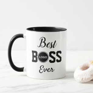 Best Boss Ever with Round Business Logo Mug