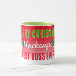 Best Boss Ever with Snowman on Christmas  Mug
