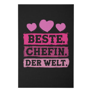 Best Boss In The World Faux Canvas Print