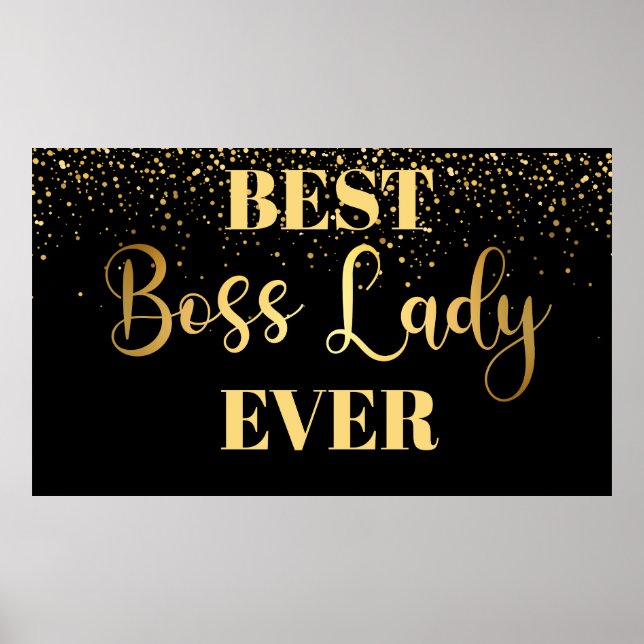 Best Boss Lady ever Gold and bold Poster (Front)