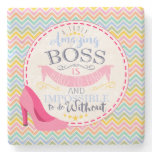 Best boss office drink coaster, Christmas gift Stone Coaster Best boss office drink coaster, Christmas gift Stone Coaster