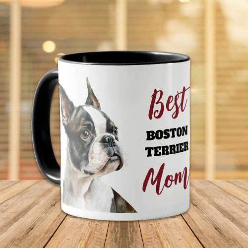 Best Boston Terrier Dog Mom Mug
