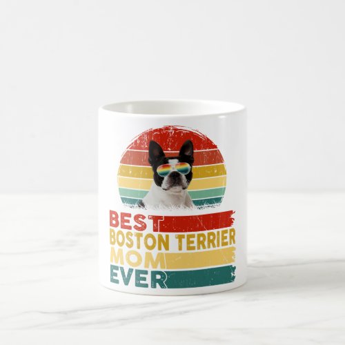Best Boston Terrier Mom Ever Retro Boston Terrier Coffee Mug