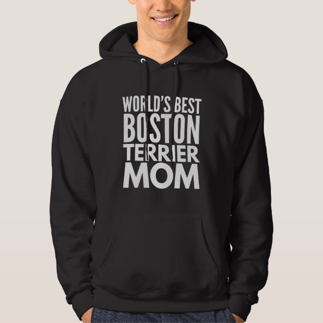 Best Boston Terrier Mom Fitted Scoop Hoodie (Front)