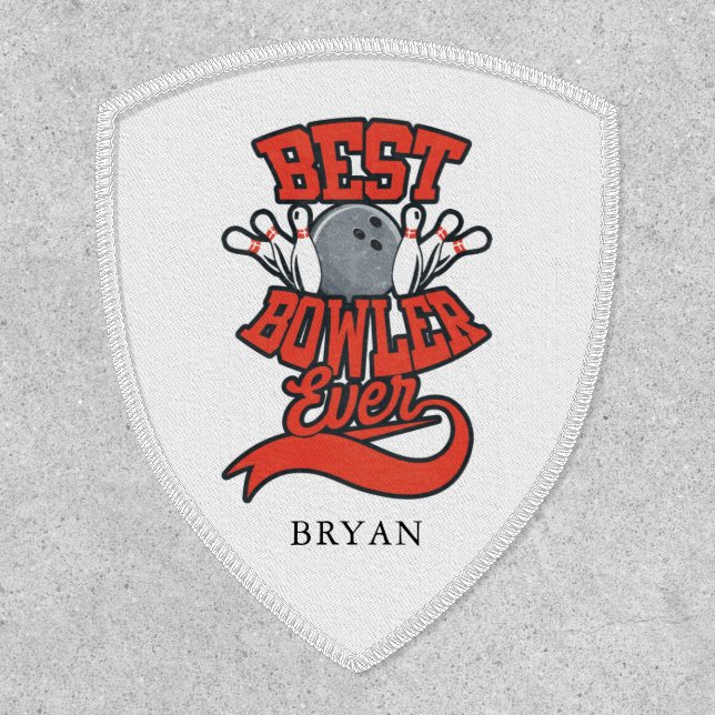 Best Bowler Ever Bowling Personalized Patch (Front)