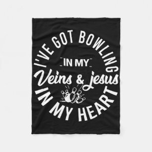 Best Bowling Design For Men Women Jesus Christian Fleece Blanket