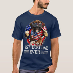 Best Boxer Dad Ever American Flag Gifts For Men T-Shirt