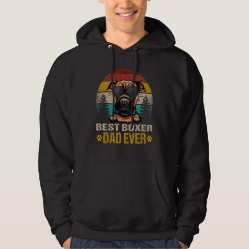 Best Boxer Dad Ever Vintage Dog Hoodie