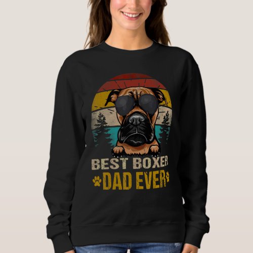 Best Boxer Dad Ever Vintage Dog Sweatshirt