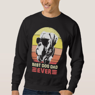 Best Boxer Dog Dad Ever Sunglasses And Headphones Sweatshirt