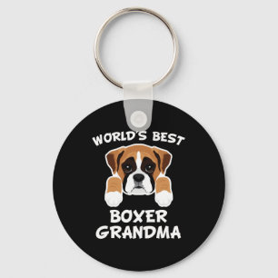 Best Boxer Grandma Dog Granddog Keychain