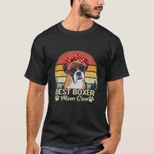 Best Boxer Mom Bandana Ever Vintage Retro Dog Love T-Shirt