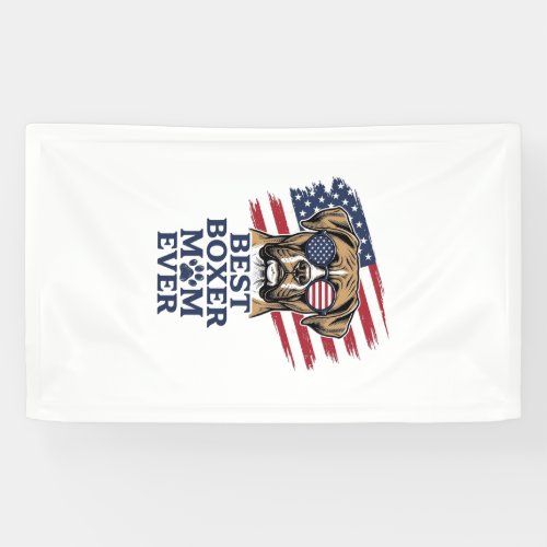 Best Boxer Mom Ever Patriotic Dog Shirt Design_1 Banner