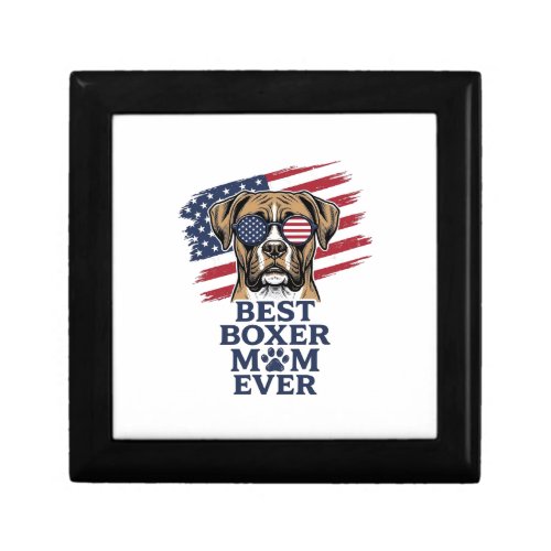 Best Boxer Mom Ever Patriotic Dog Shirt Design_1 Gift Box