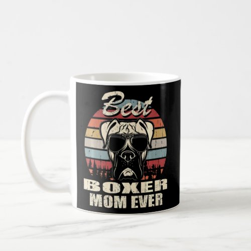 Best Boxer Mom Ever Vintage Retro Dog Mom  Coffee Mug