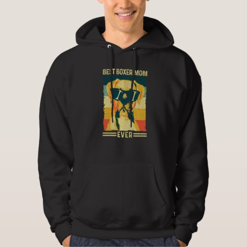 Best Boxer Mom Ever Vintage Retro Mothers Day Dog Hoodie