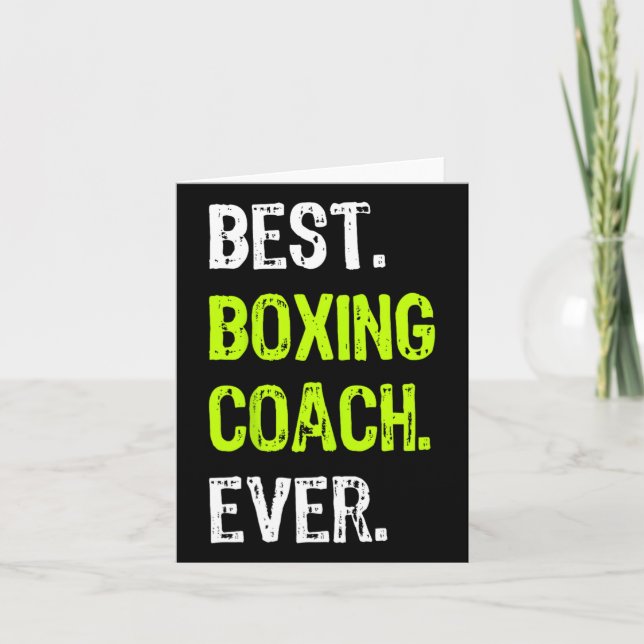 Best Boxing Coach Ever  Card (Front)