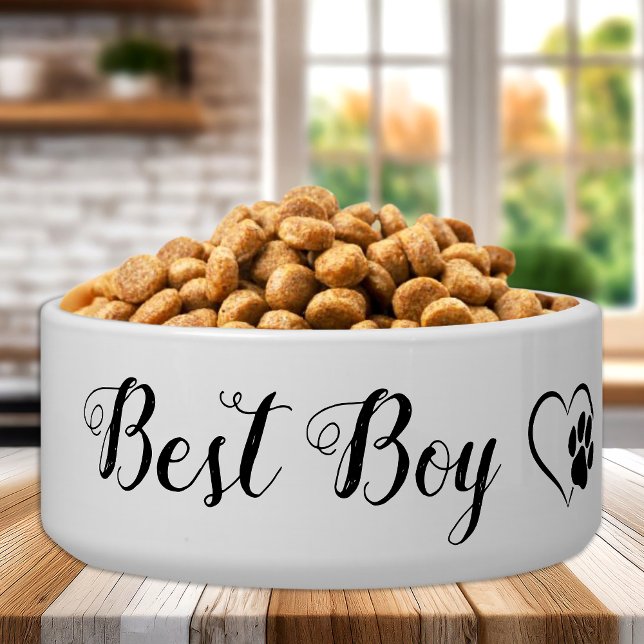 Best Boy Personalized Pet Wedding Dog Food Bowl (Creator Uploaded)