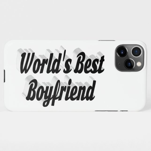 Best Boyfriend black 3d text iPhone Case (Back Horizontal)