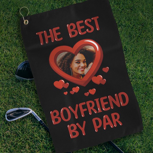Best Boyfriend By Par Photo Golf Towel (Creator Uploaded)