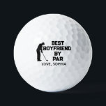 Best Boyfriend by Par Simple With Custom Text Golf Balls<br><div class="desc">Surprise your Boyfriend with this unique and thoughtful personalized golf ball! This golf ball is the perfect gift for golf enthusiasts, featuring the heartfelt phrase "Best Boyfriend By Par" and customized text. Whether it’s for an anniversary, birthday, Valentine’s Day, or just to show your love, this keepsake is sure to...</div>