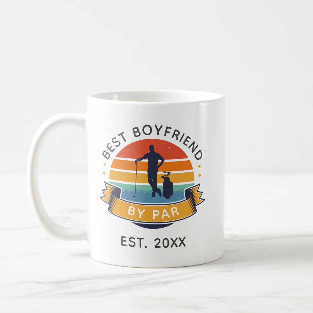 Discover Best Boyfriend By Par Valentine's Day Golfer Custom Photo Coffee Mug